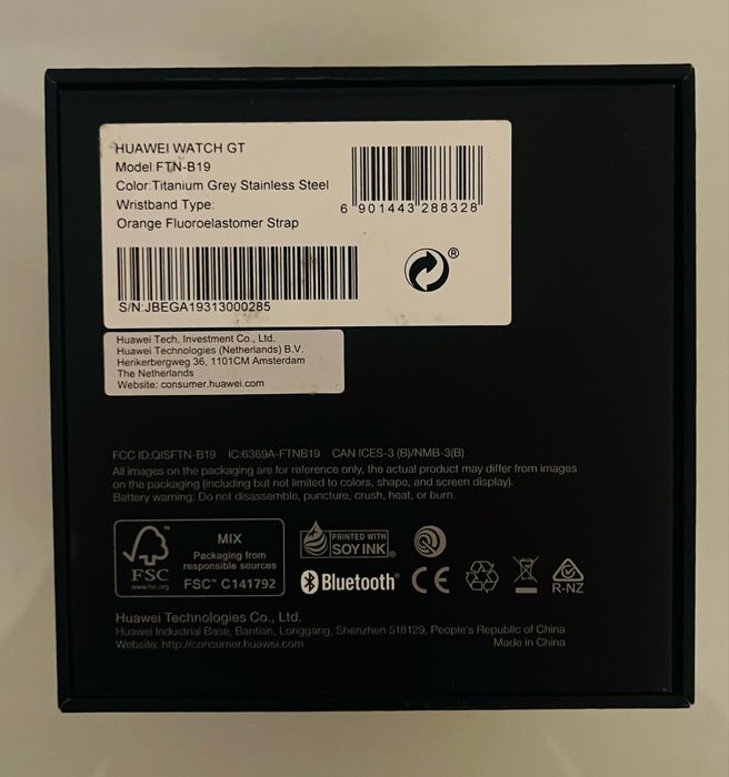 Huawei Watch GT Original – Caixa Completa + 2 Braceletes