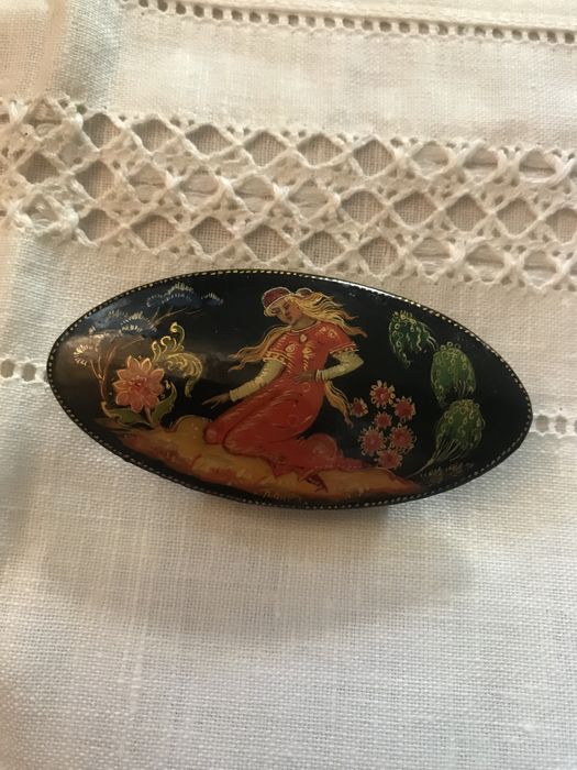 Палех брошка/колекції/антікварна творчість