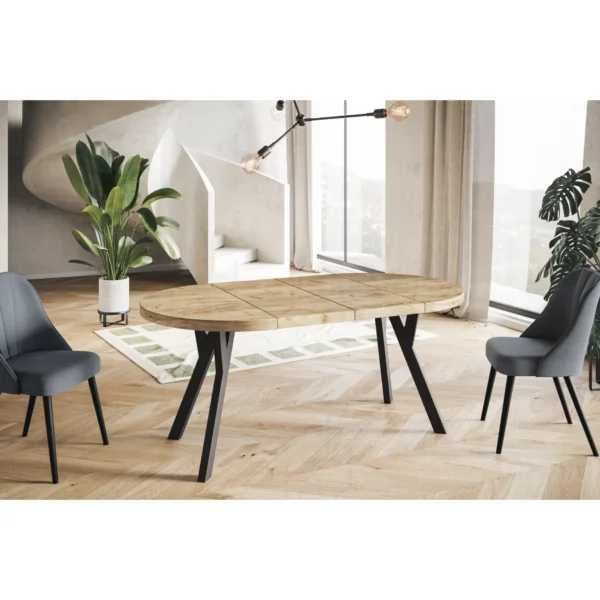 Stół okrągły rozkładany