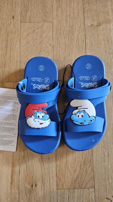 Nowe klapki basen Smerfy 27 dzieciece