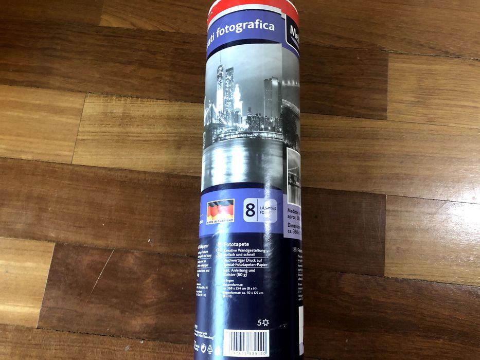 Poster de parede 368cm x 254cm preto e branco (novo), brooklyn bridge