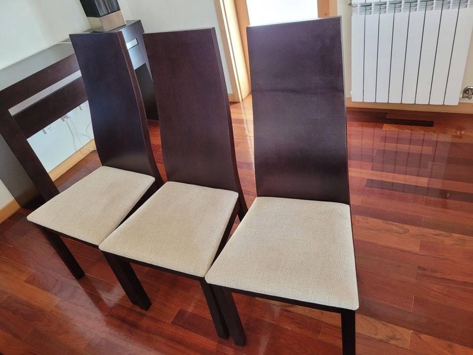Vendo cadeiras madeira wenge