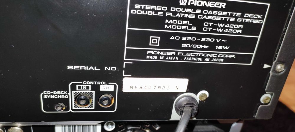 Pioneer deck ctw420r