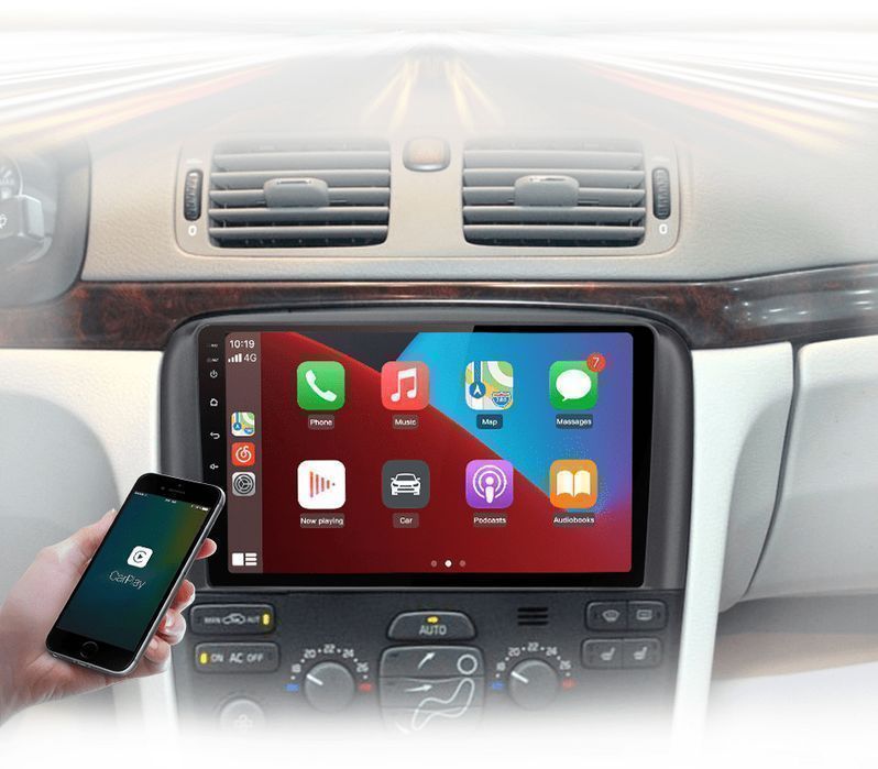 Volvo S80 1998-2006 – Radio Android 15 9" CarPlay Android Auto 4GB/64GB GPS Nawigacja Stacja Multimedialna WiFi Bluetooth DSP 4G LTE PL