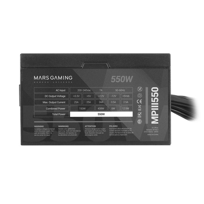 zasilacz mars gaming mpiii550 moc 550 w standard atx scp extended