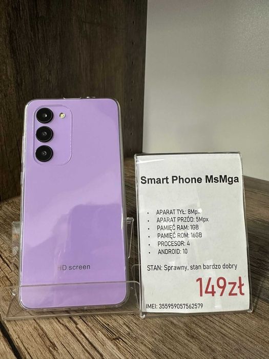 Smartfon Telefon Smart Phone MsMga 1/16GB fioletowy stan bdb gwarancja