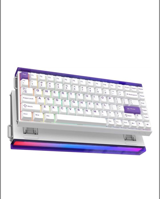 грова Клавіатура AULA HERO 84 HE White-purple