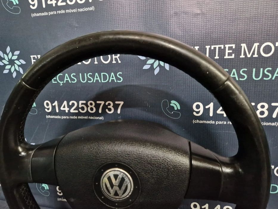 Volante usado pele com airbag VW GOLF V 5 JETTA PASSAT TOURAN CADDY