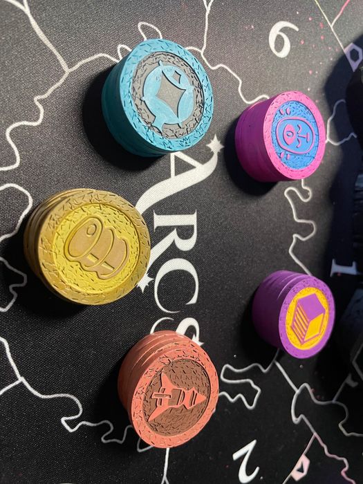 Arcs. Żetony surowców do gry Arcs