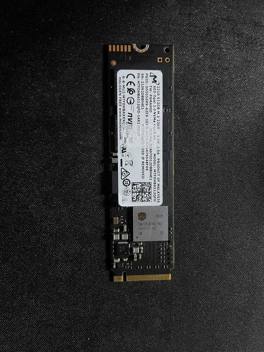 SSD накопичувач Micron 2210 512GB NVMe M.2 (MTFDHBA512QFD)