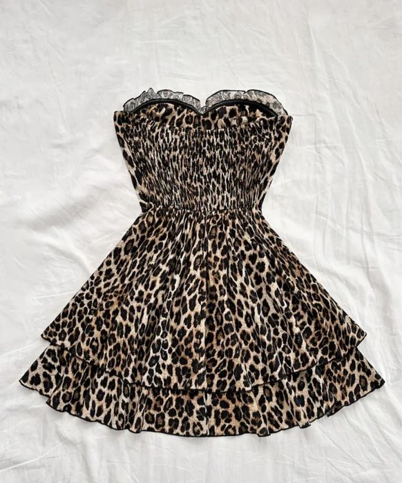 Платье с леопардовым принтом