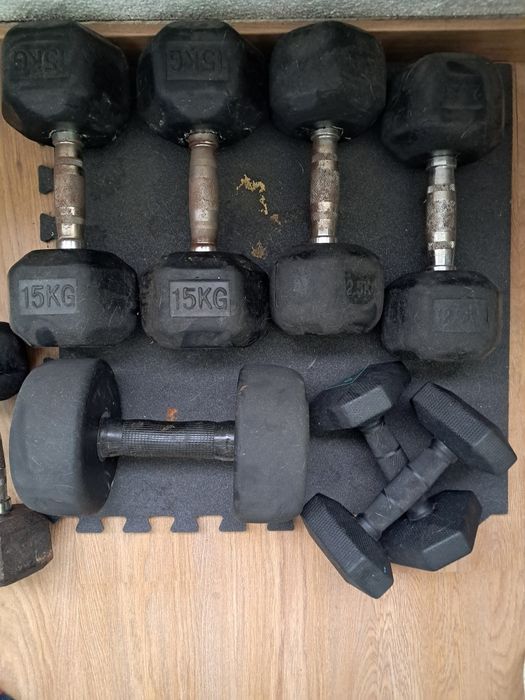 Halteres revestidos a  borracha (Vendo em  conjunto ou separado)