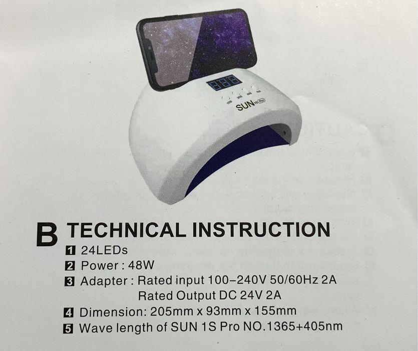 Secador de unhas gel UV