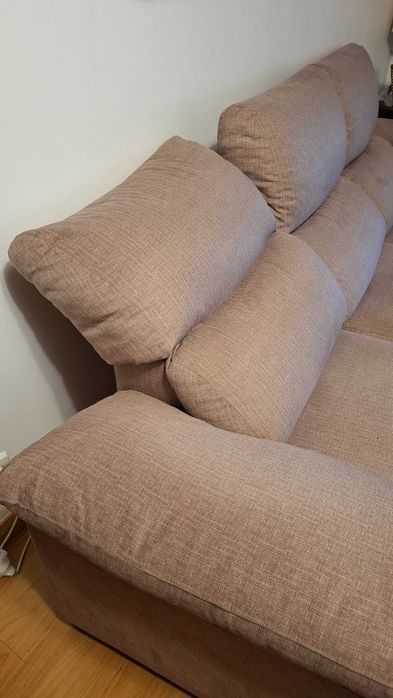 Sofá chaise longue  Bege