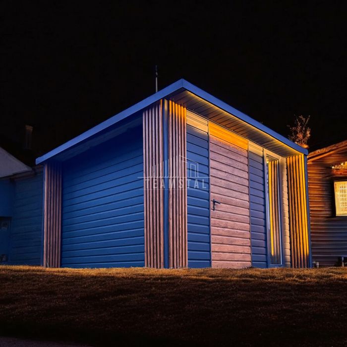 Schowek Domek ogrodowy PREMIUM 3x3m wiata drzwi Dekor z lameli TS988