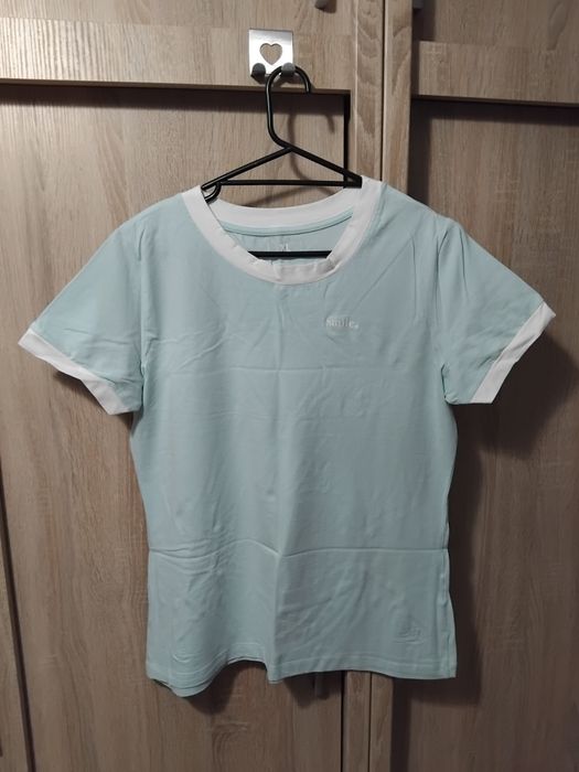 Miętowy t-shirt damski XL