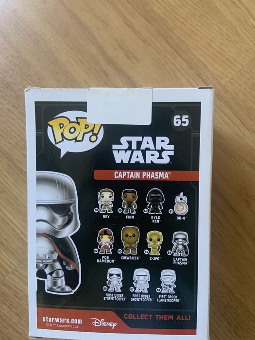 Pop figure, star wars, captain Phasma, como novo