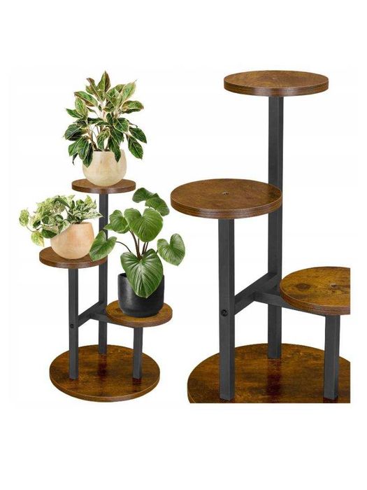 KWIETNIK STOJĄCY Stojak na Kwiaty Rośliny Regał z Półkami Loft