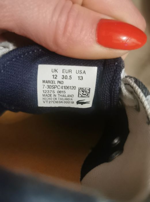 Trampki lacoste dla chłopca jak i dziewczynki 30,5  30,5