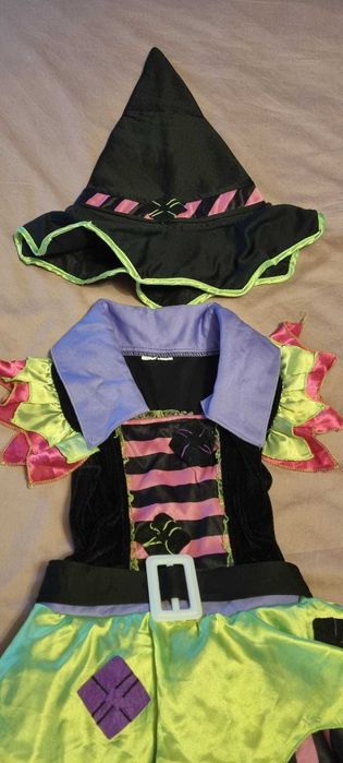 Vestido/Disfarce Carnaval - Bruxa 110/120 cm