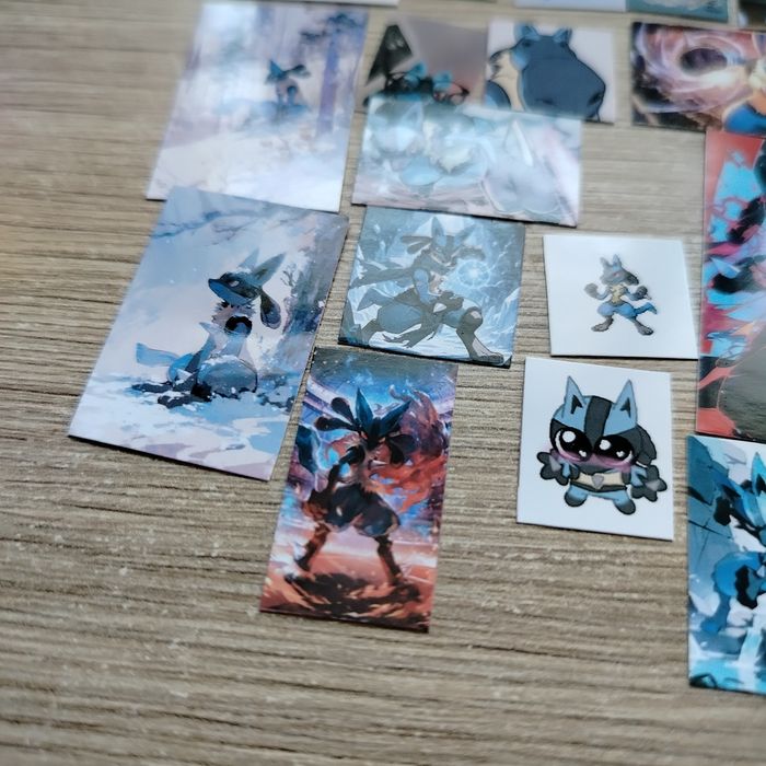 20 matte naklejki stickers Lucario Pokemon