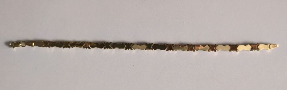 Bransoletka ze złota, cudna złota bransoletka, pr. 585, 18cm