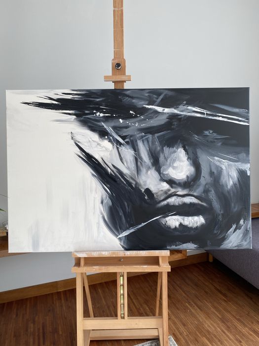 Nowy obraz abstrakcyjny czarno-biały