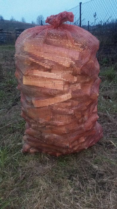 Suche drewno opałowe na rozpałkę sosna worek 120l - 20kg