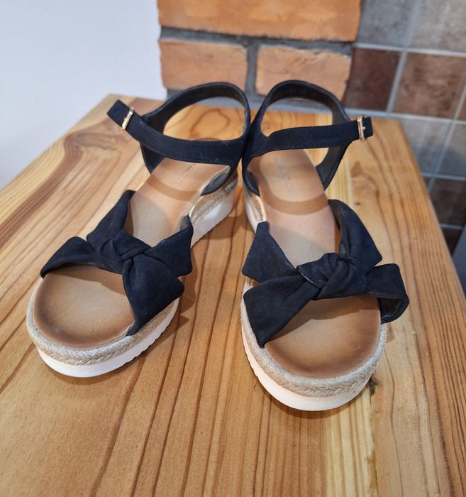 Sandały espadryle na koturnie