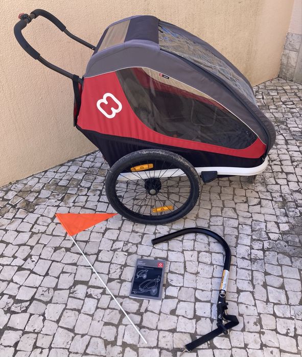 Reboque de bicicleta e Carrinho HAMAX - Vermelho