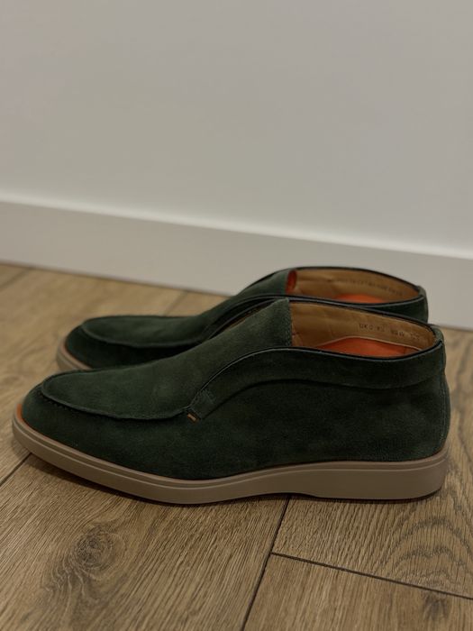 Santoni мужские замшевые лоферы / ботинки Made in Italy