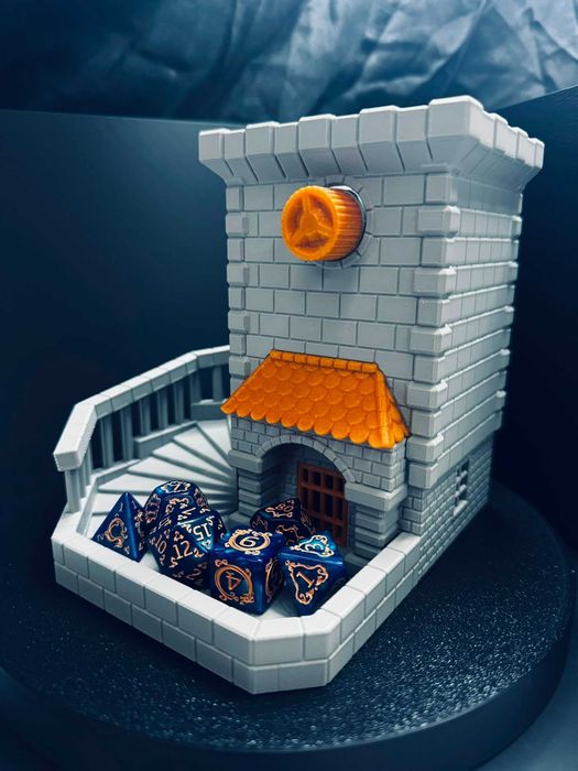 Castle Dice Tower with Tray