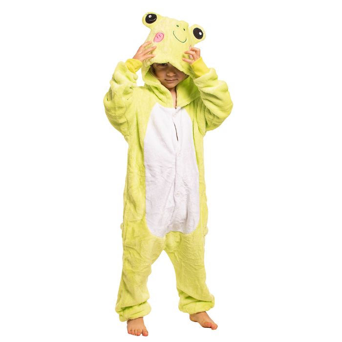 Kigurumi piżama dziecięca żaba - miękka - 125-135cm zielona