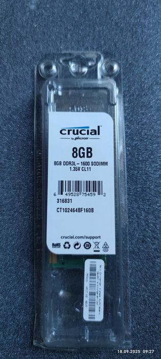 Pamięć 8Gb Crucial nowa