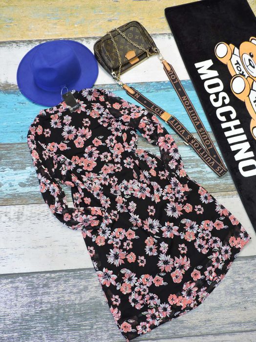 Esmara Nowa jesienna sukienka kwiatuszki Boho S