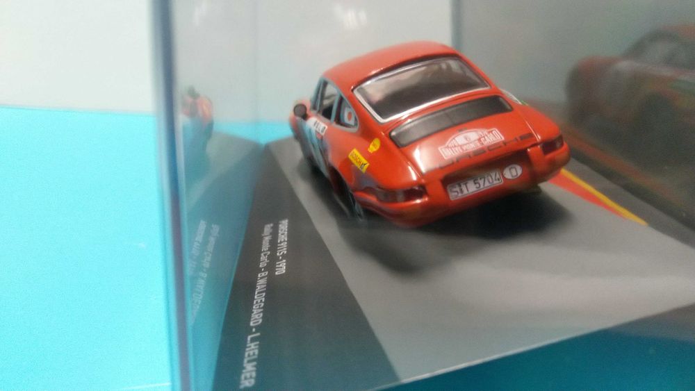 Posche 911 S #6 - Waldegaard: Vencedor Rallye Monte Carlo 1970 - Miniatura IXO Collections à escala 1/43
