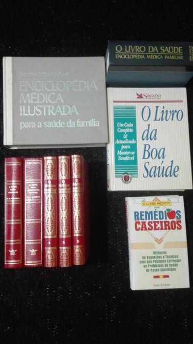 Coleção de livros de Saúde, com edições já não disponíveis