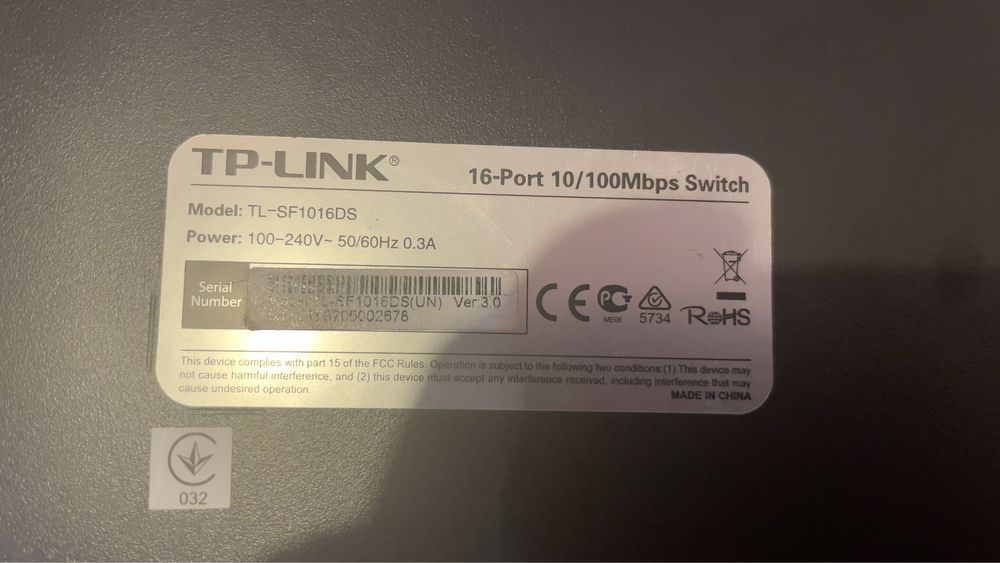 Switch TP Link TL SP1016DS