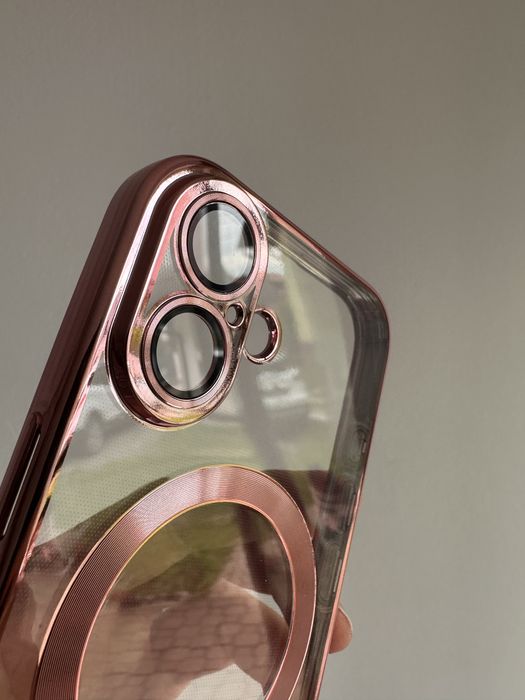 Etui tech protect Mag Safe różowe + SZKŁO do iPhone 16