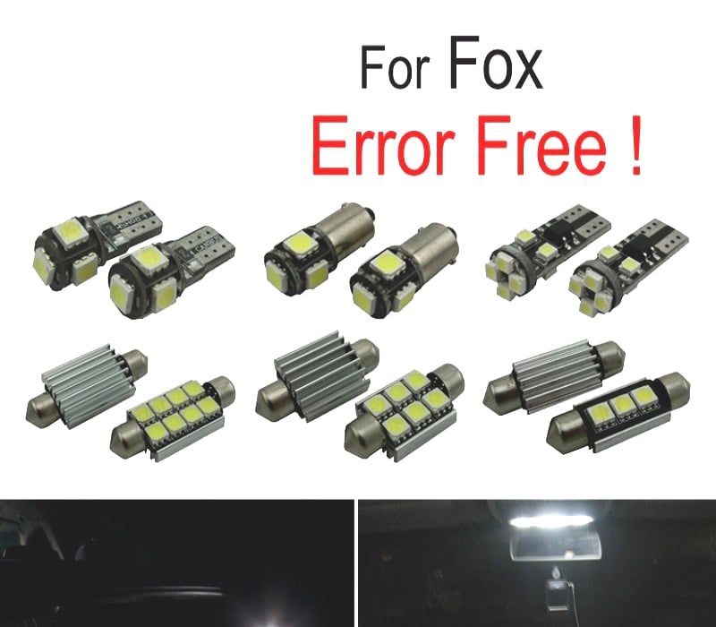KIT COMPLETO DE 8 LAMPADAS LED INTERIOR PARA VOLKSWAGEN VW FOX 04-14