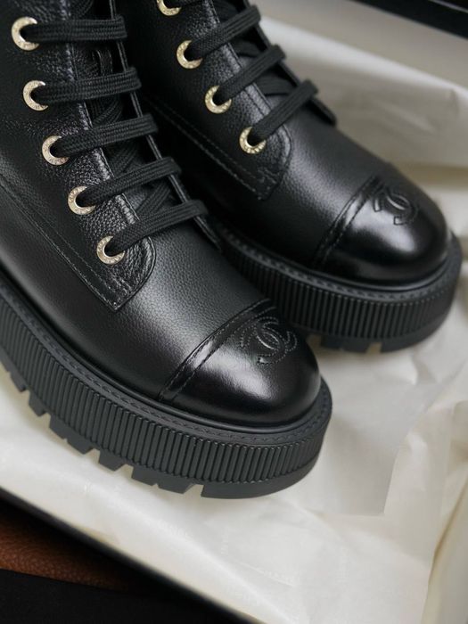 НАЯВНІСТЬ 1:1 | Чорні чоботи Chanel - 24 см устілка