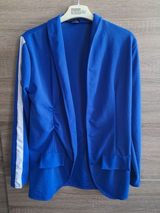 Marynarka damska z lampasami chabrowa Magmac S/M