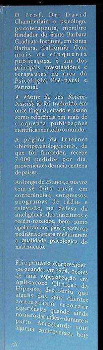 "A mente do seu recém-nascido" de David Chamberlain [Novo]