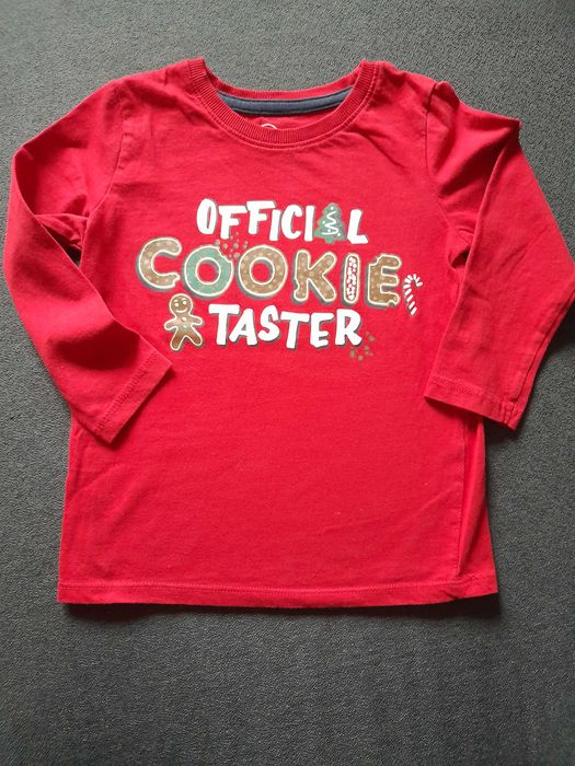 Czerwony Golf 92cm i bluzka 98 cm.