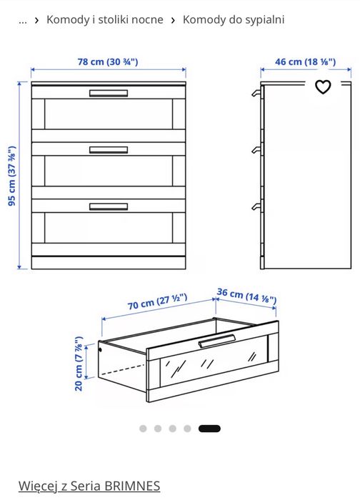 Komoda IKEA BRIMNES