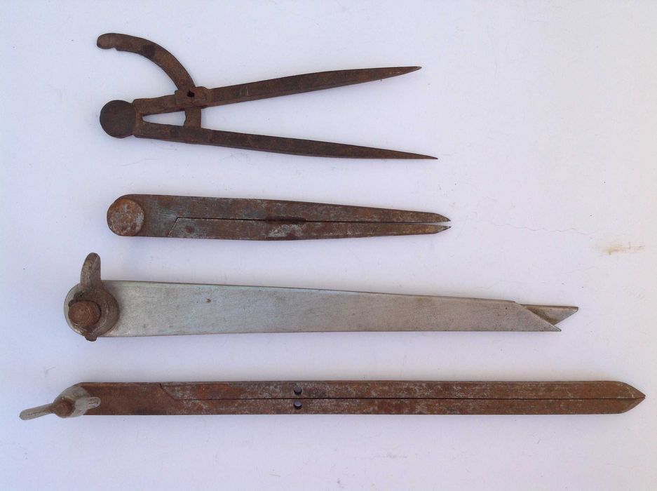 Циркуль цена за 4 шт слесарный разметочный токарный замерочный СССР