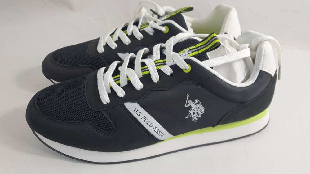 Buty Męskie U.S. Polo Assn. Sneakersy Lekkie NOBIL009-BLK 43