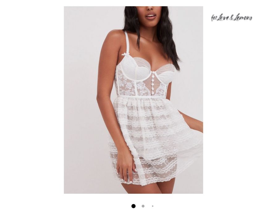 Пеньюар мереживний білий Victoria’s Secret