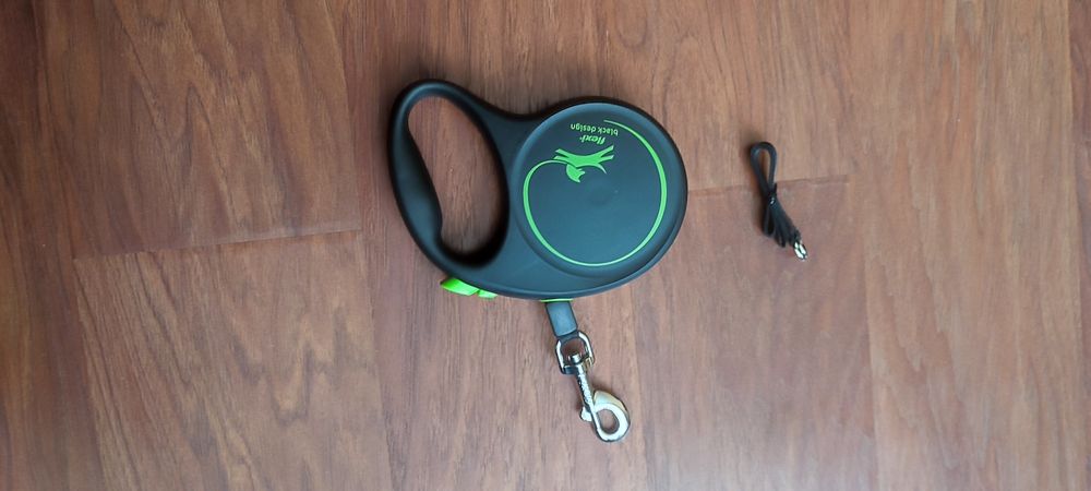 Повідець-рулетка Flexi Black Design L для собак  50 кг, 5 м, стрічка