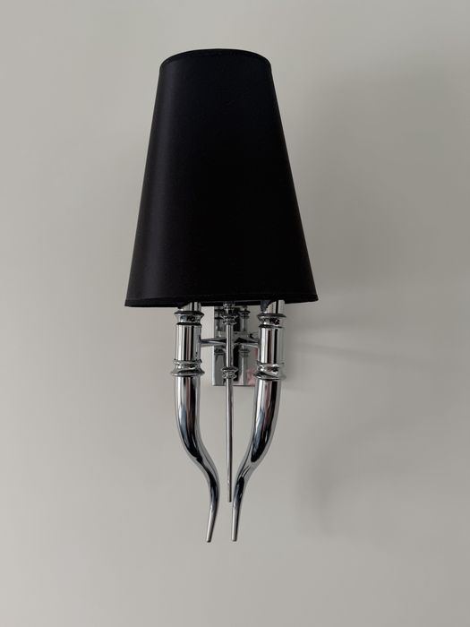 Kinkiet Diablo 2 sztuki  czarno-srebrny  sypialnia salon